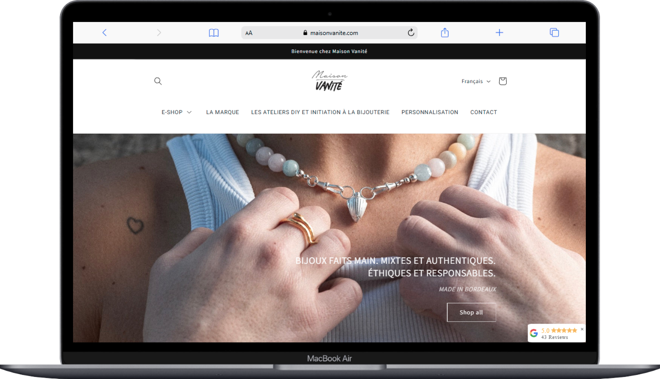 Stage - Création de site e-commerce